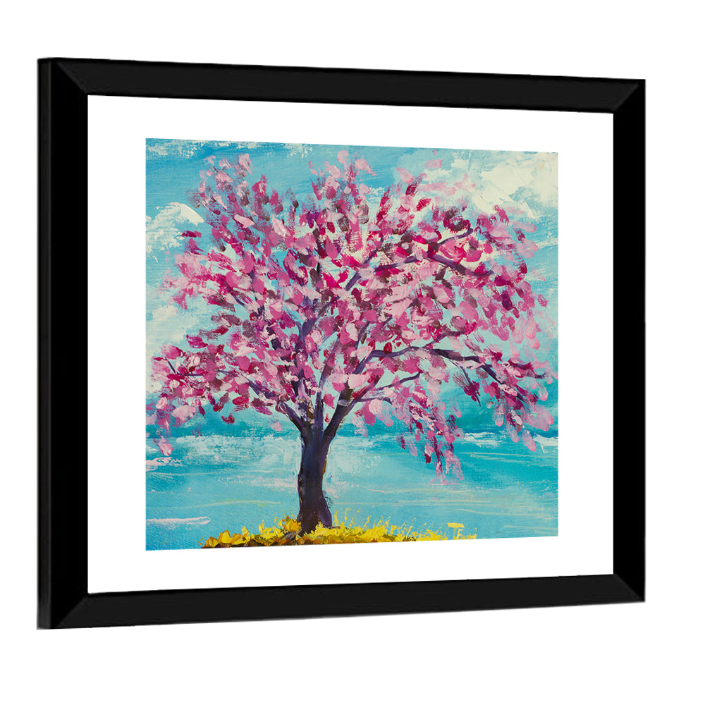 Sakura Island with Pink Blossoms Wall Art