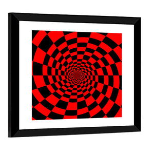 Red And Black Geometry Abstract Wall Art