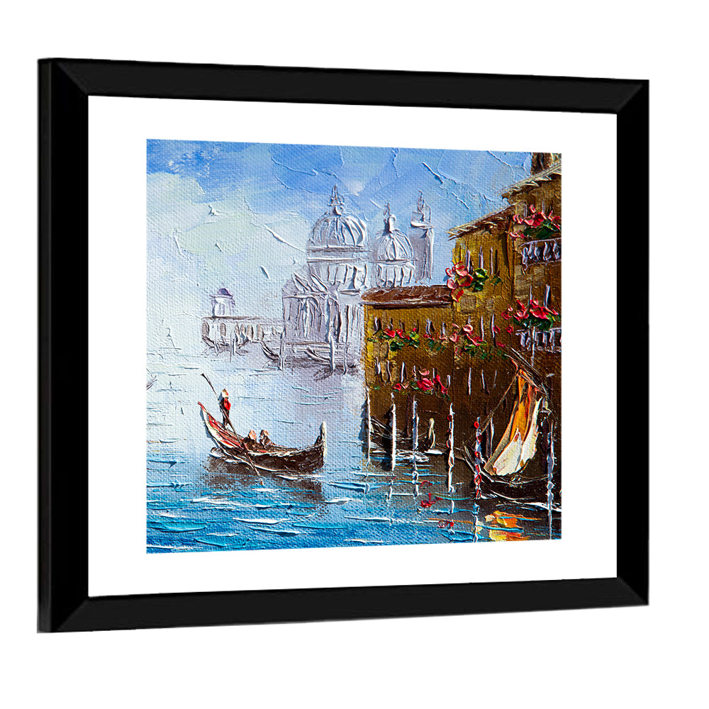 Venetian Canal Watercolor Wall Art