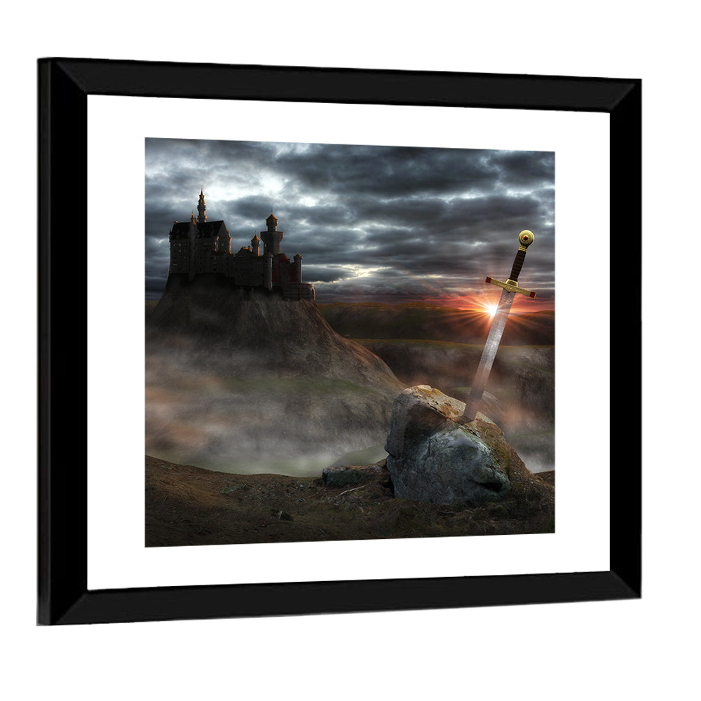 Camelot Castle with Excalibur Wall Art