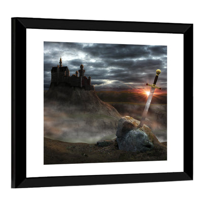 Camelot Castle with Excalibur Wall Art
