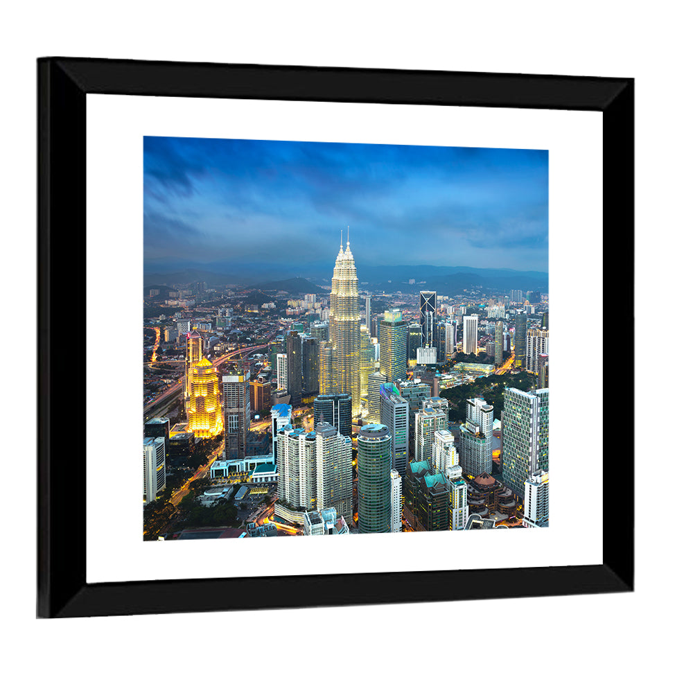 Kuala Lumpur Petronas Towers Skyline Wall Art