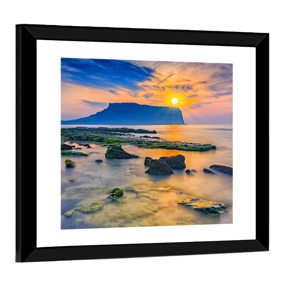 Sunrise Over Seongsan Ilchulbong Wall Art