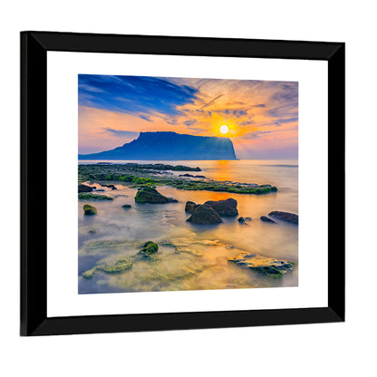 Sunrise Over Seongsan Ilchulbong Wall Art