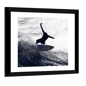 Dog Surfer Riding the Waves Wall Art