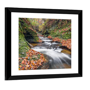 Water cascades in Warren County, Indiana Wall Art