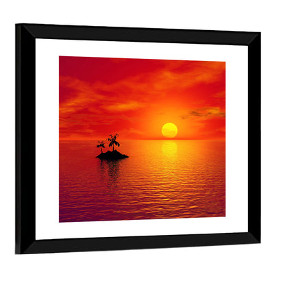 Coconut Island Sunset Wall Art