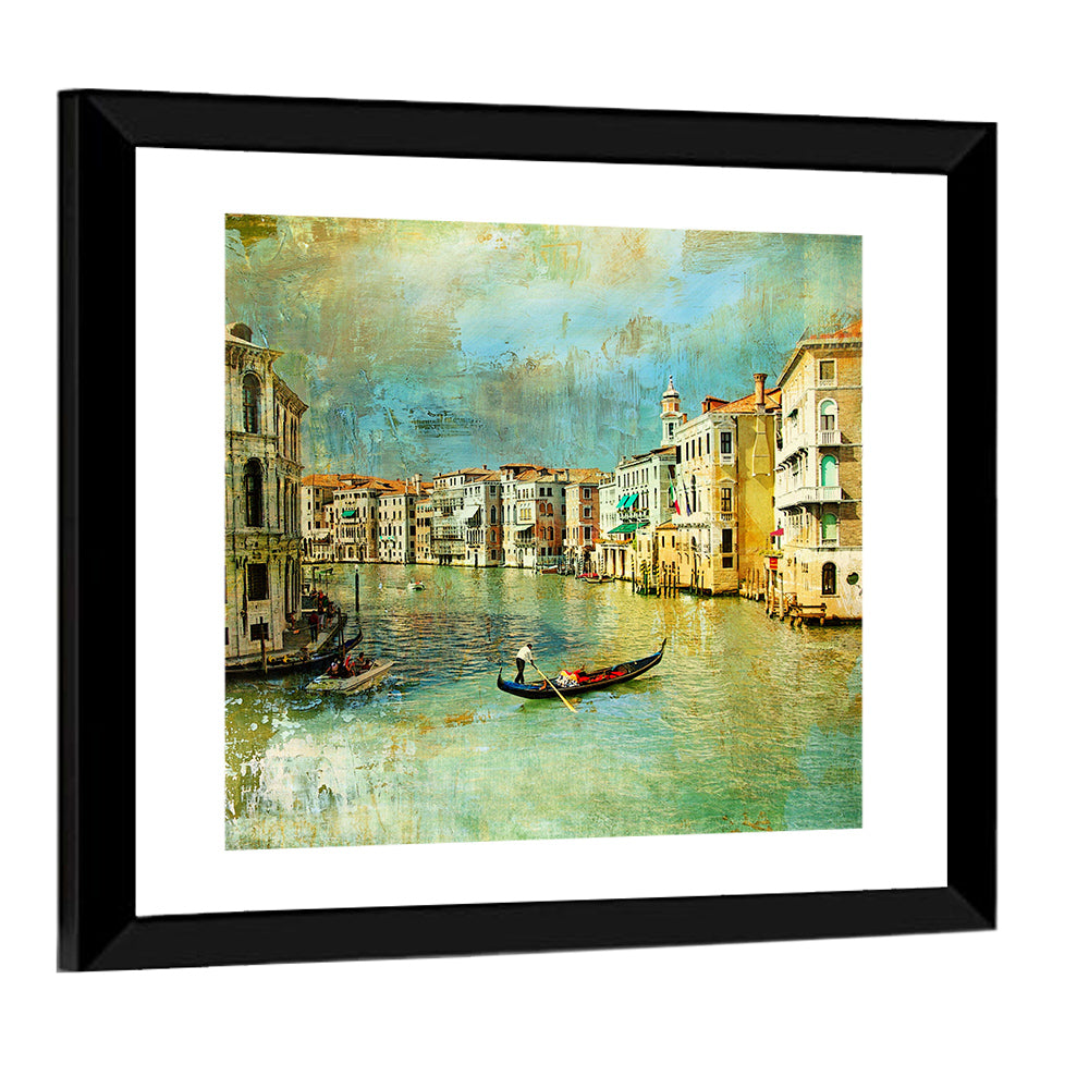 Venice Gondola on the Grand Canal Wall Art