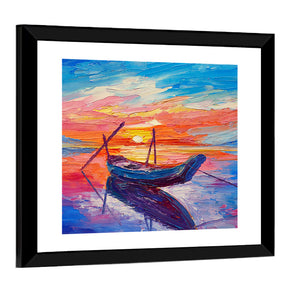 Fishing Boats In Sea Artwork Wall Art