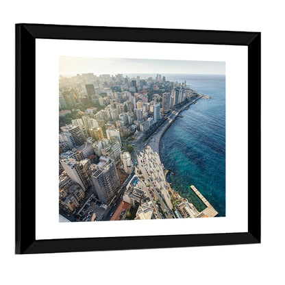 Beirut Corniche Aerial View Wall Art