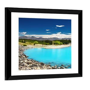 Pukaki lake In New Zealand Wall Art