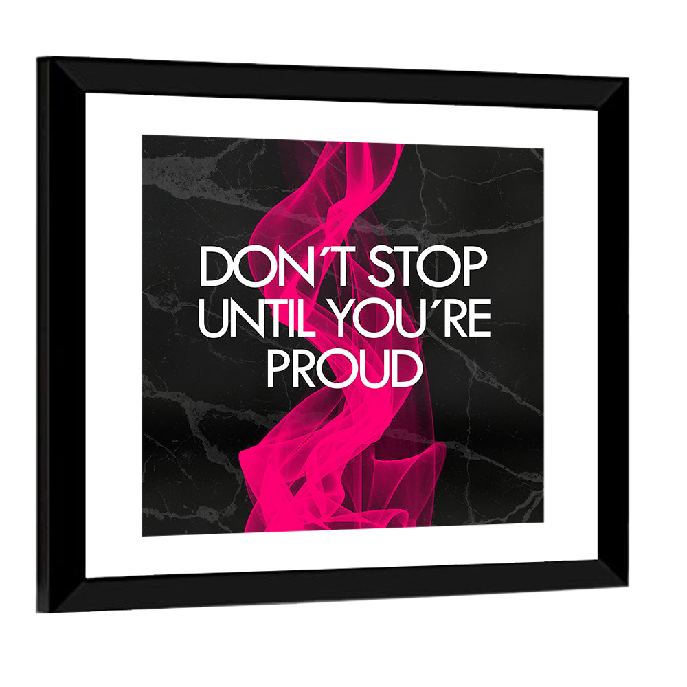 Fitness Quote on Black Marble Wall Art