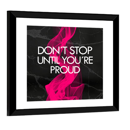 Fitness Quote on Black Marble Wall Art