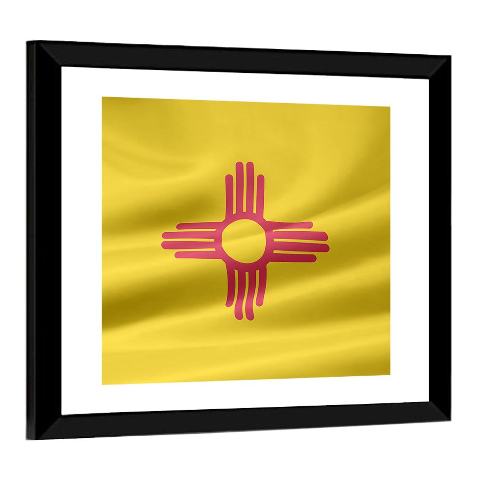 New Mexico Flag with Zia Symbol Wall Art