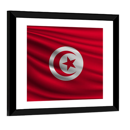 National Flag Of Tunisia Wall Art