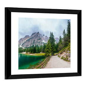 Lake Between Mountains In Austria Wall Art