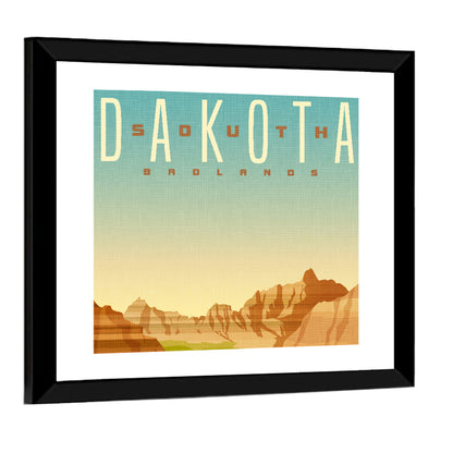 South Dakota Badlands Travel Sticker Wall Art