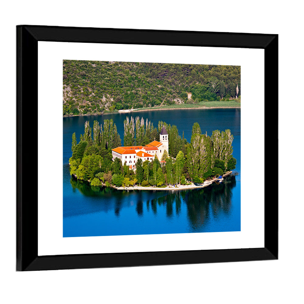 Visovac Monastery on Lake Krka Wall Art