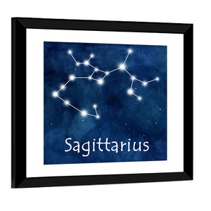 Sagittarius Horoscope Constellation Wall Art