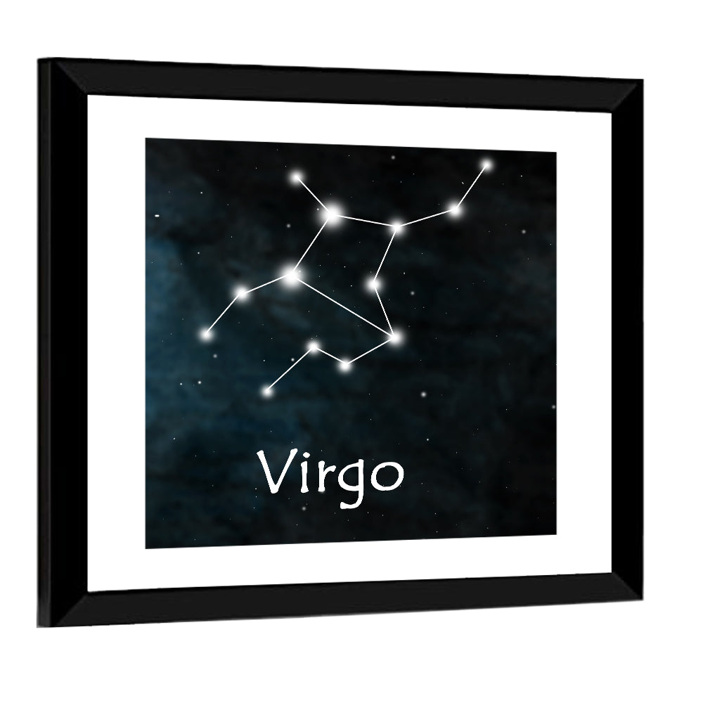 Virgo Constellation Diagram Wall Art