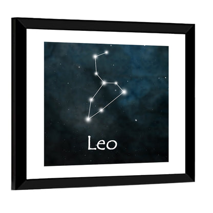 Leo Zodiac Constellation Wall Art