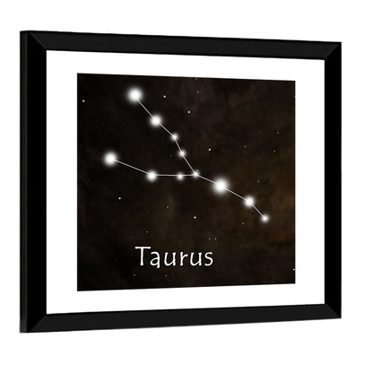 Taurus Constellation Chart Wall Art