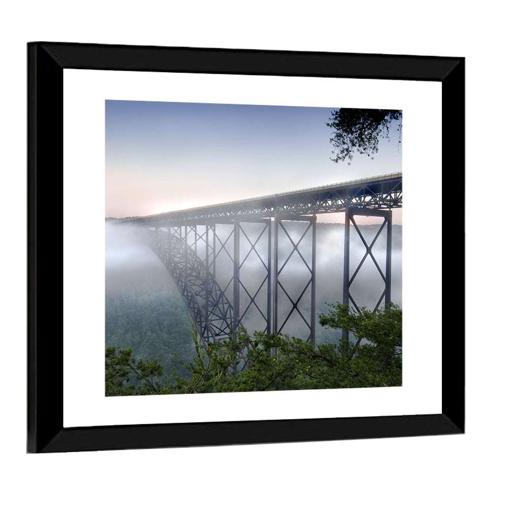 New River Gorge Bridge at Dusk Wall Art