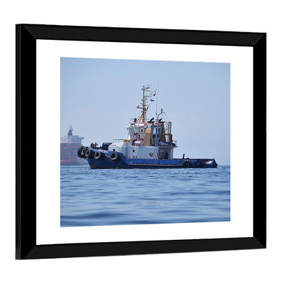 Tugboat Off Valparaiso Coast Wall Art