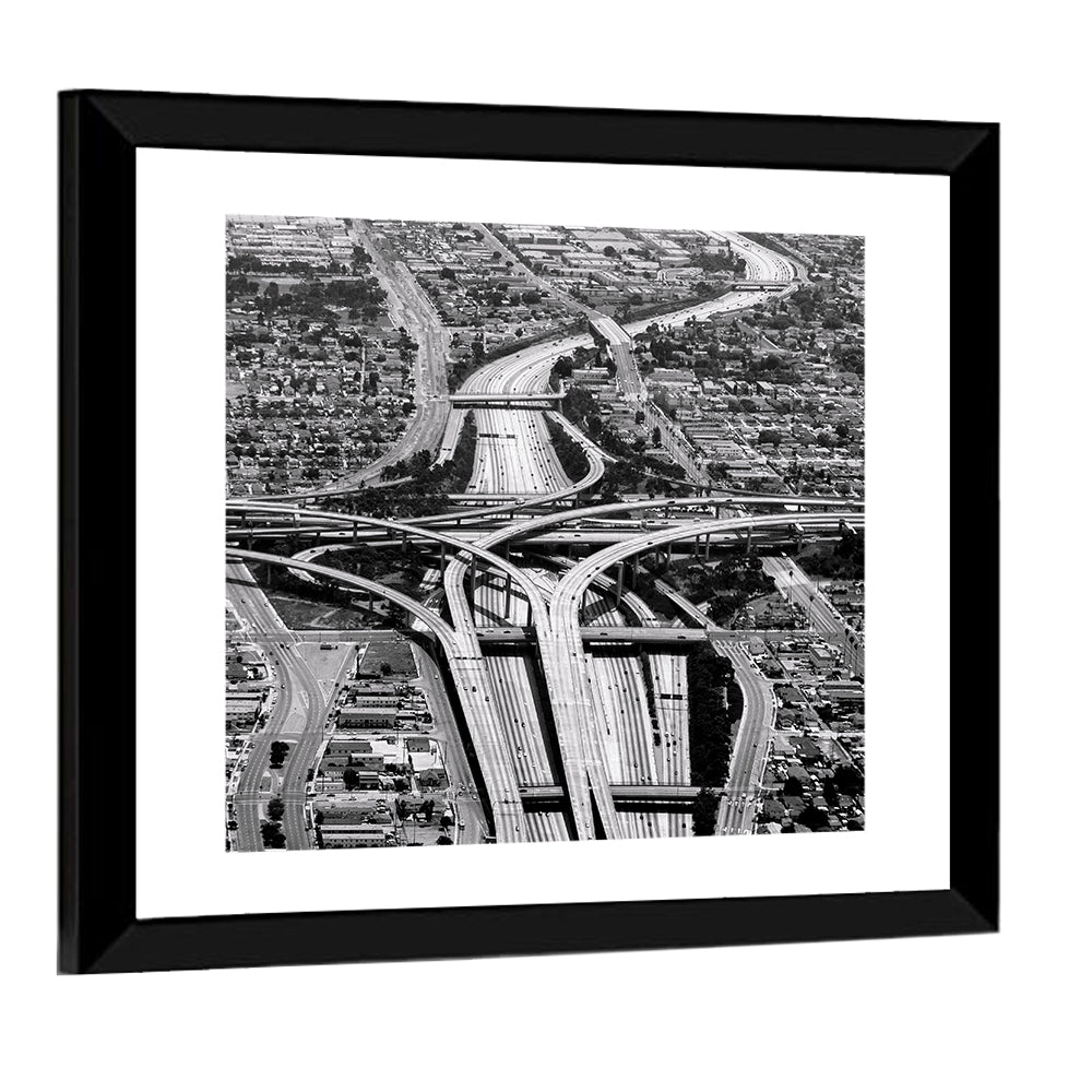 Monochrome La Airport Interchange Wall Art