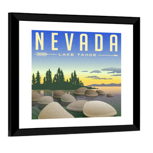 Lake Tahoe Travel Poster Wall Art