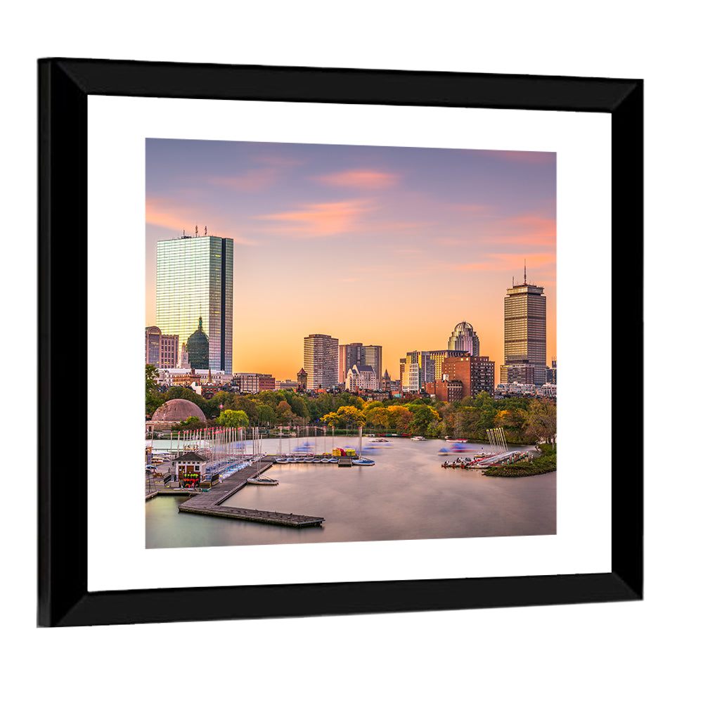Boston Skyline at Sunset Wall Art