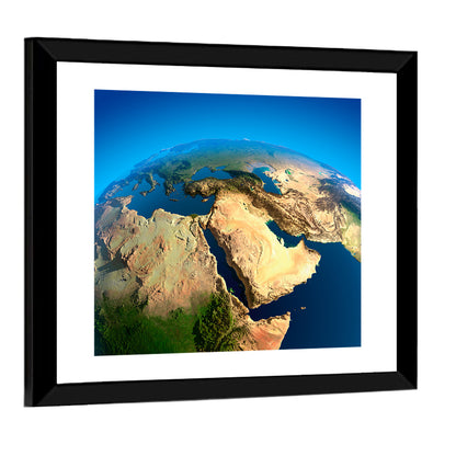 Middle East From Satellites Wall Art