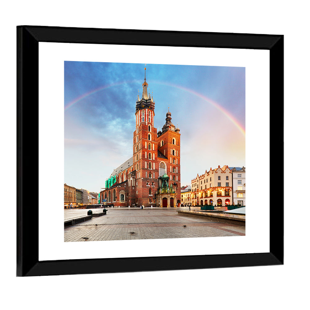 St. Mary's Basilica at Dusk, Krakow Wall Art