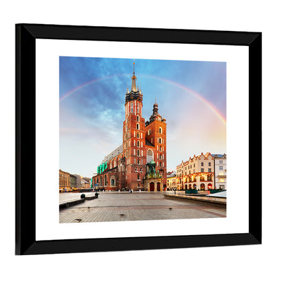 St. Mary's Basilica at Dusk, Krakow Wall Art