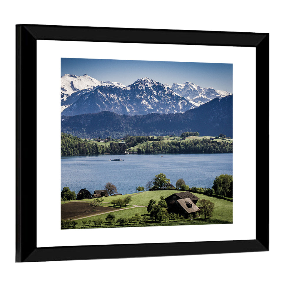 View From Merlischachen Over Lake Lucerne Wall Art
