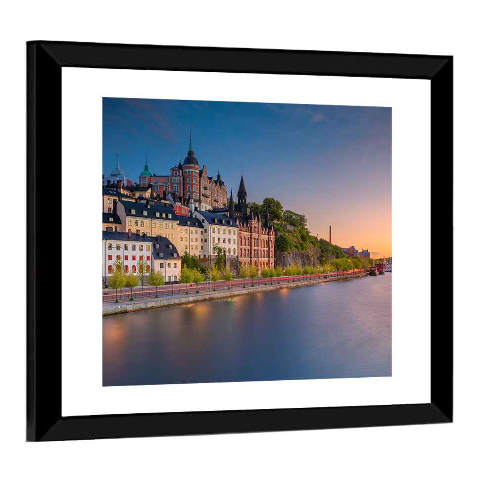Stockholm Sunset Over Mariaberget Wall Art