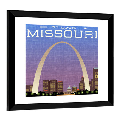 St. Louis Gateway Arch Illustration Wall Art