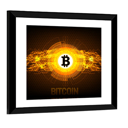Futuristic Bitcoin Circuit Wall Art