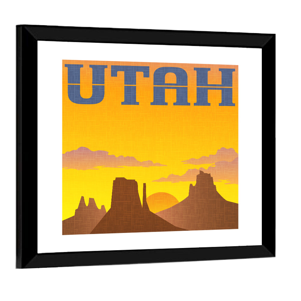 Monument Valley Sunset Wall Art