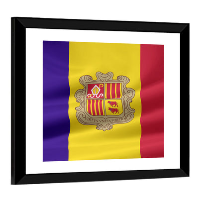 Flag Of Andorra Wall Art