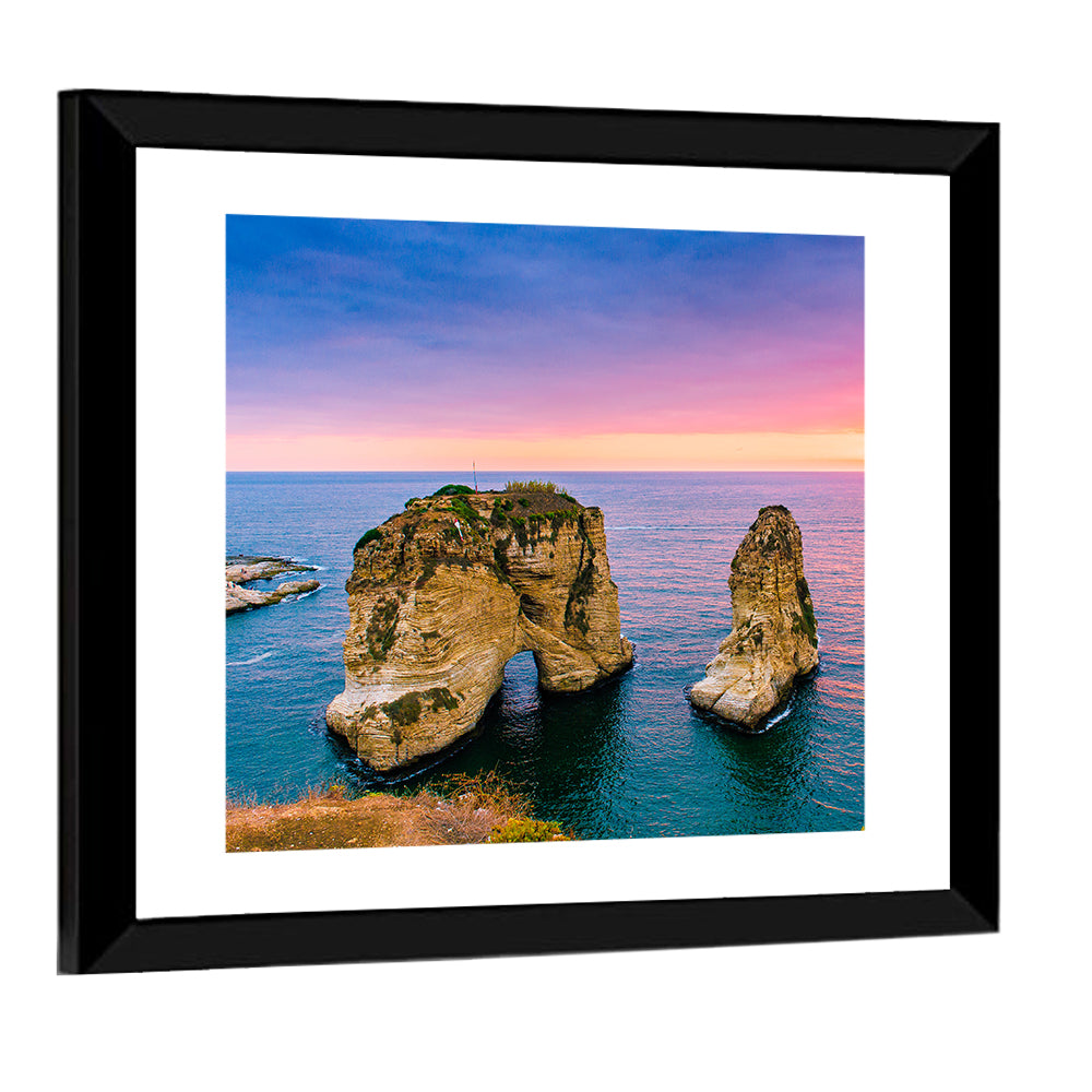Raouché Rocks at Dusk, Beirut Wall Art