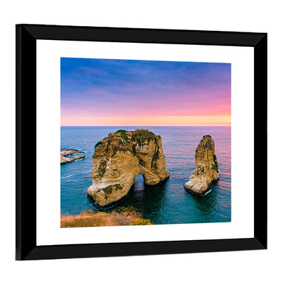 Raouché Rocks at Dusk, Beirut Wall Art