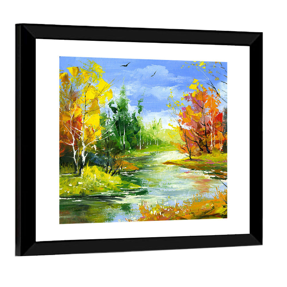 The Autumn Stream Wall Art