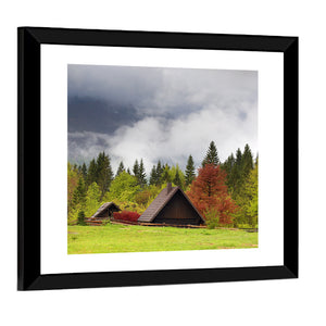 Slovenia Mountain Alps In Fog Wall Art