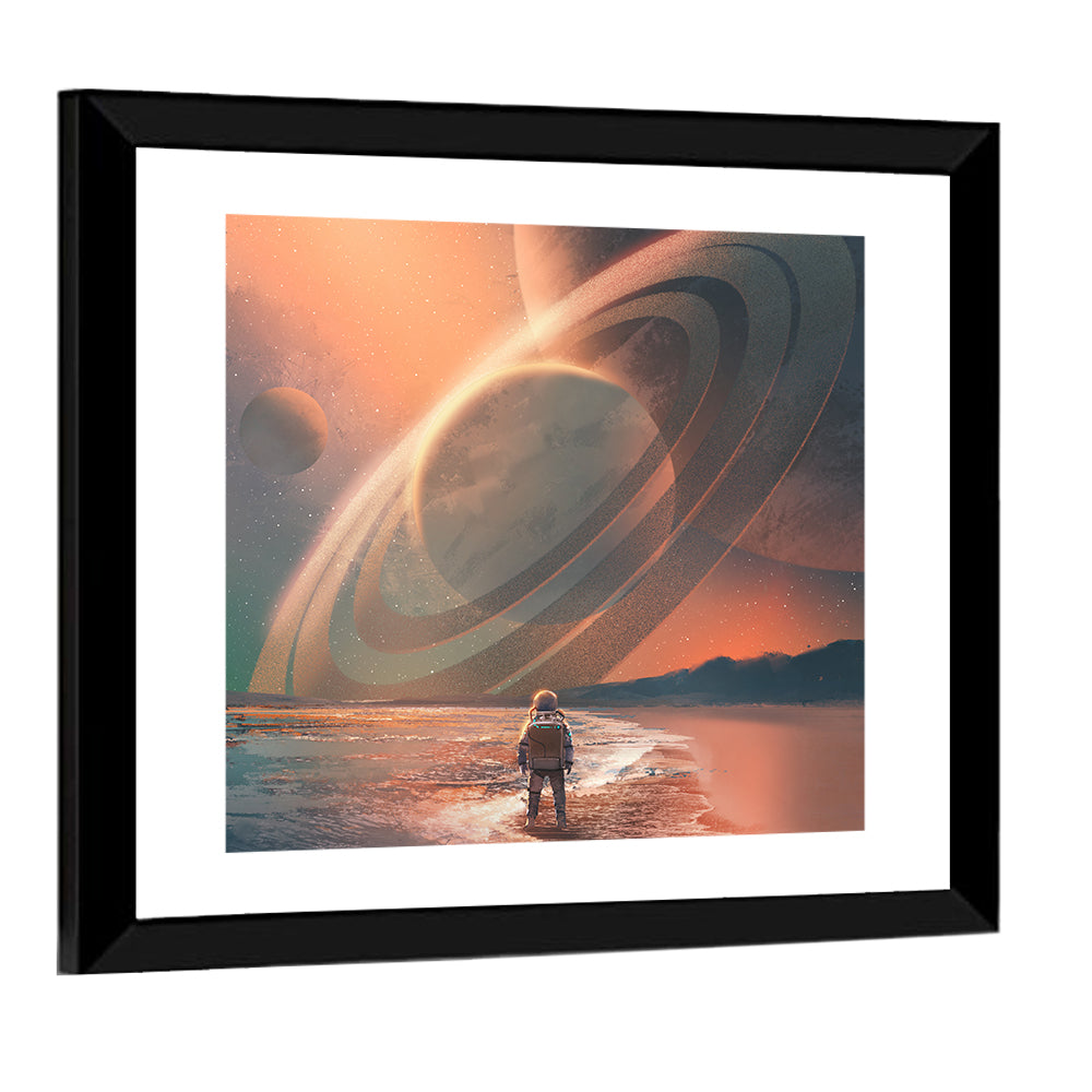 Solitary Astronaut on Alien Beach Wall Art