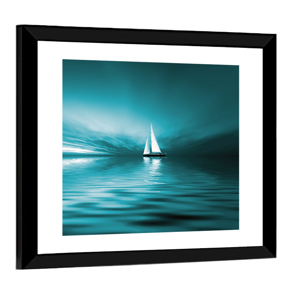 Sailboat at Dusk Wall Art