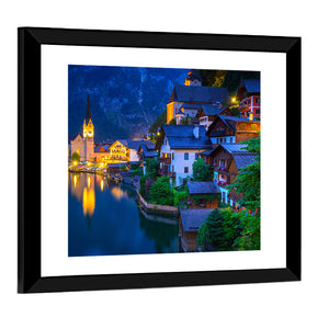 Hallstatt Village In Alps Wall Art