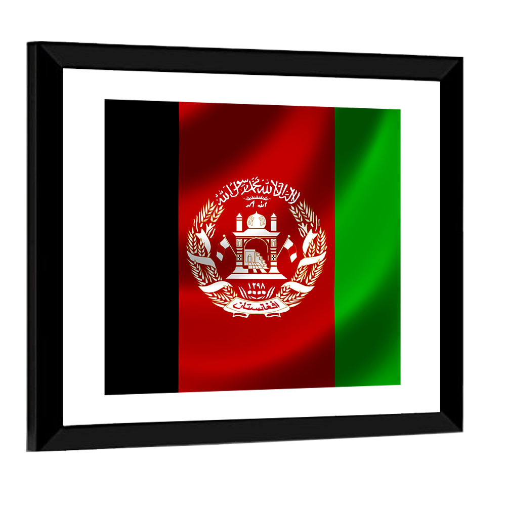 Waving Flag of Afghanistan Wall Art