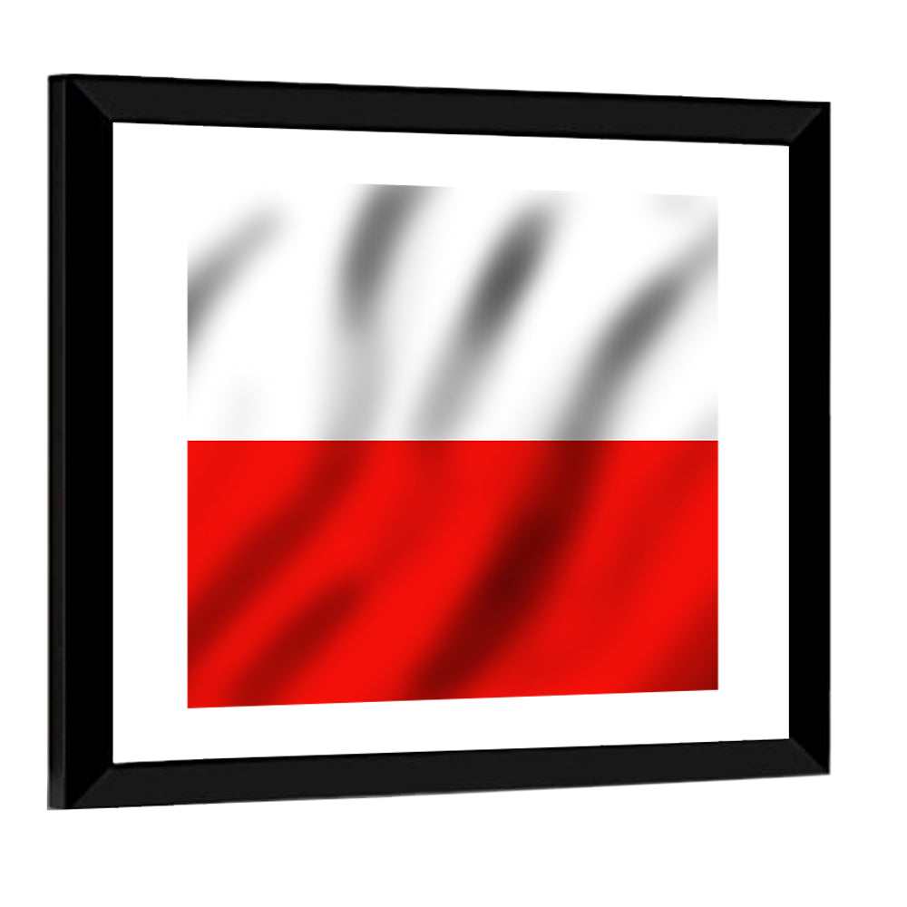 Waving Flag of Poland Wall Art