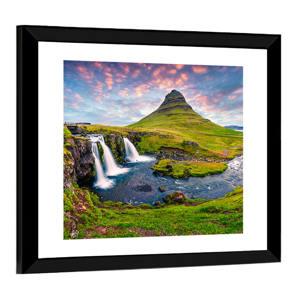 Kirkjufell Peak and Kirkjufellsfoss Wall Art